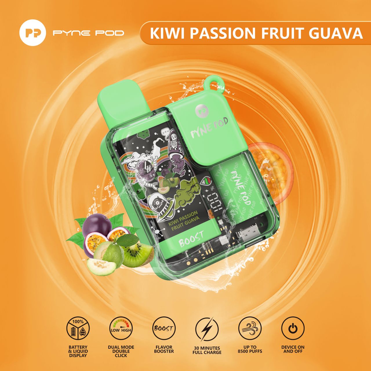 Kiwi Passion Fruit Guava by Pyne Pod 8500