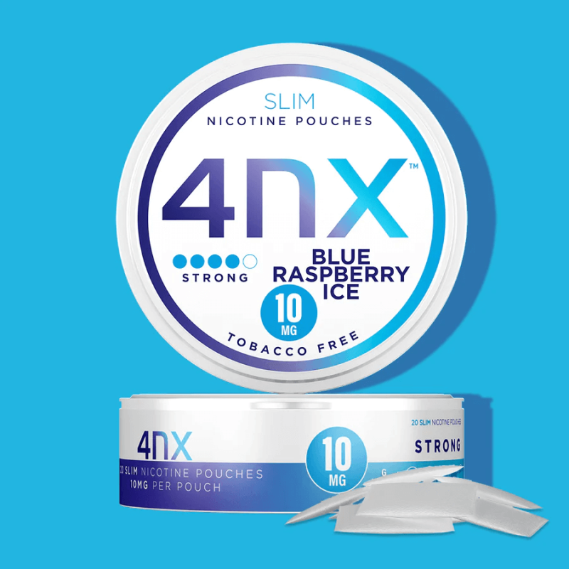 4nx Blue Raspberry Ice Slim Nicotine Pouches
